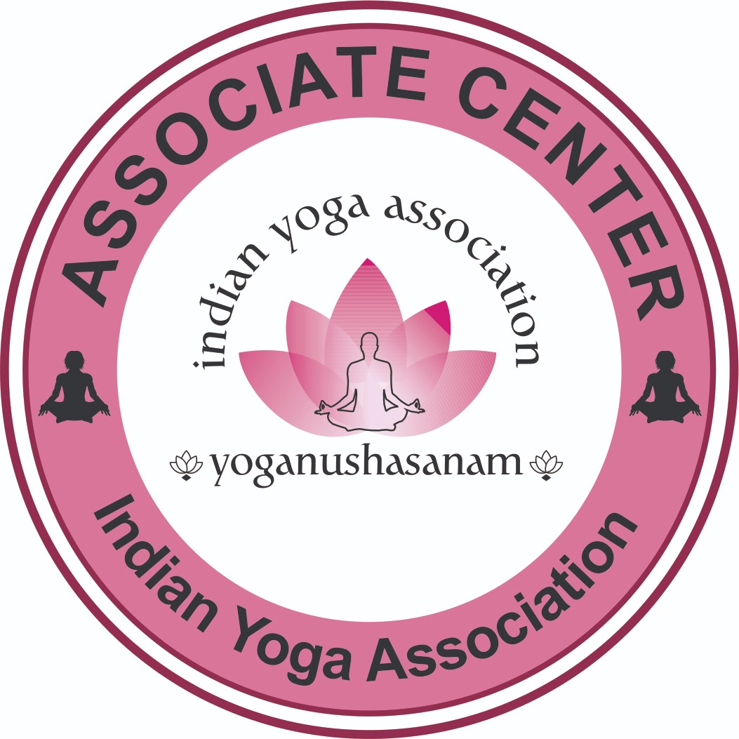 Indian Yoga Association Associate Center badge - Swasthya Yoga Kendra is an accredited Associate Center of the Indian Yoga Association (IYA)